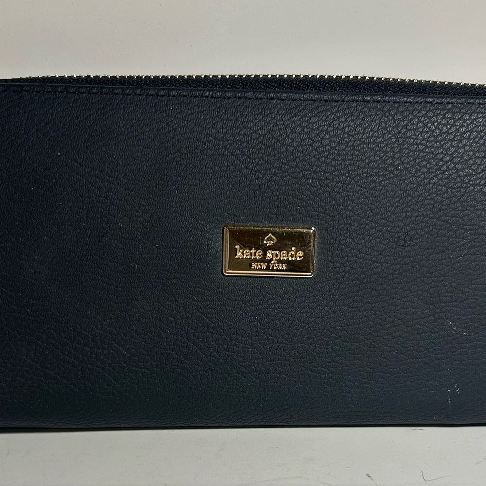 Kate Spade Black Wallet with Gold Accents